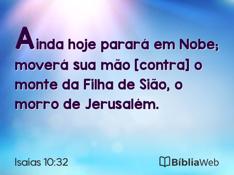 Isaías 10:32 em imagem para compartilhar