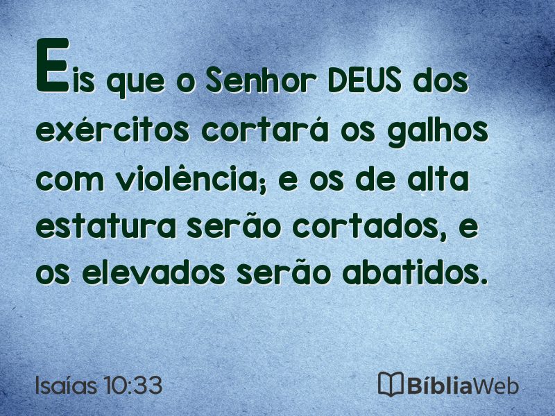 Isaías 10:33 em imagem para compartilhar