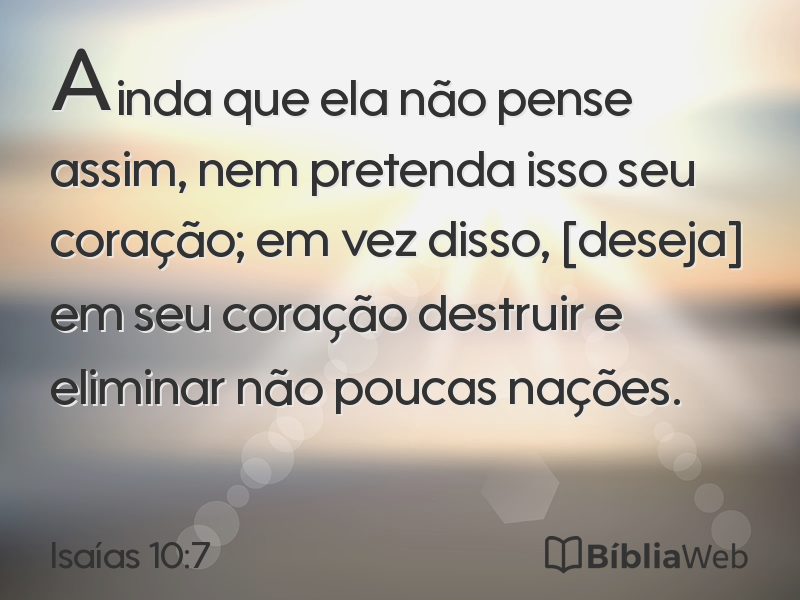 Isaías 10:7 em imagem para compartilhar