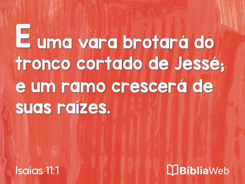 Isaías 11:1 em imagem para compartilhar