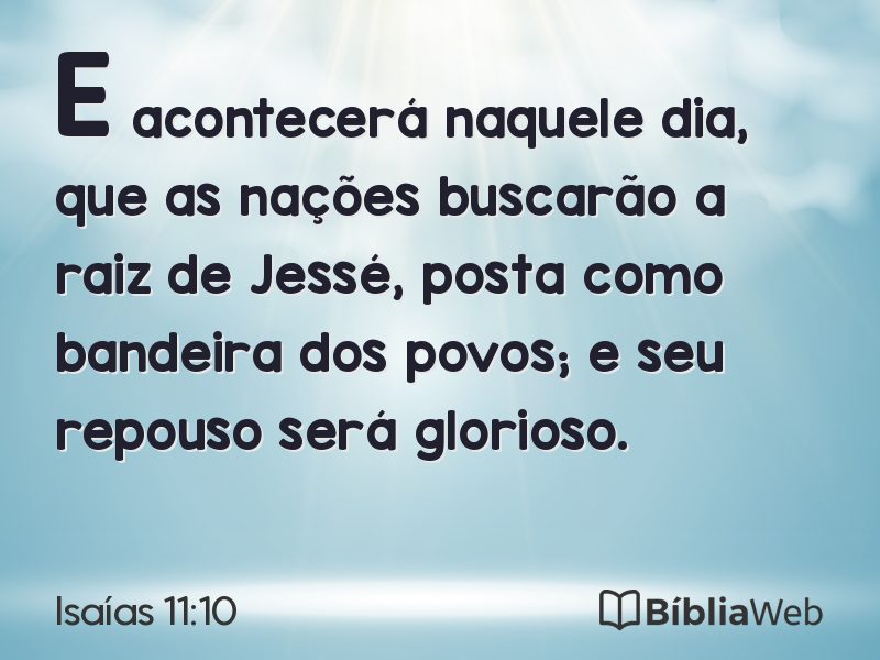 Isaías 11:10 em imagem para compartilhar