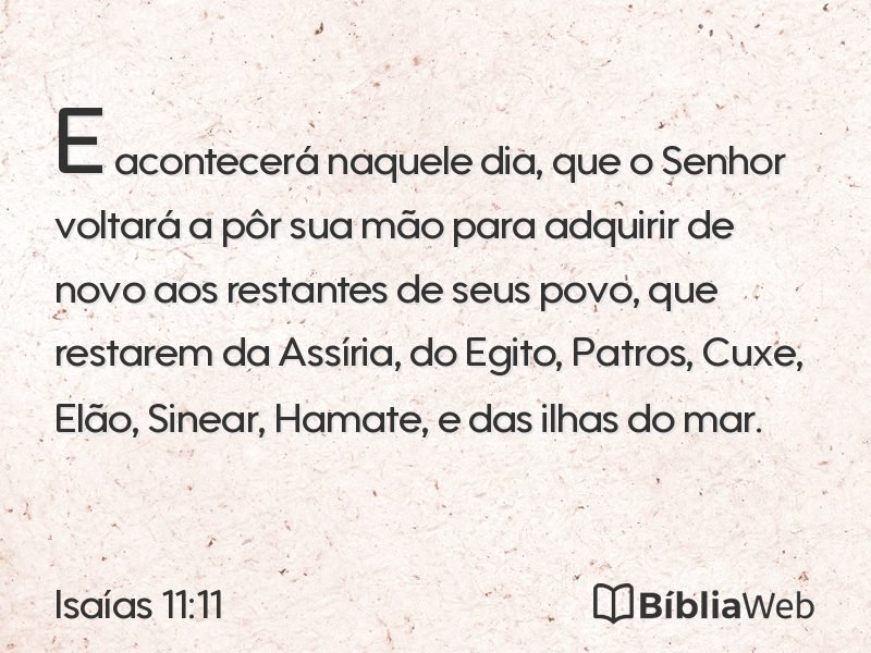 Isaías 11:11 em imagem para compartilhar