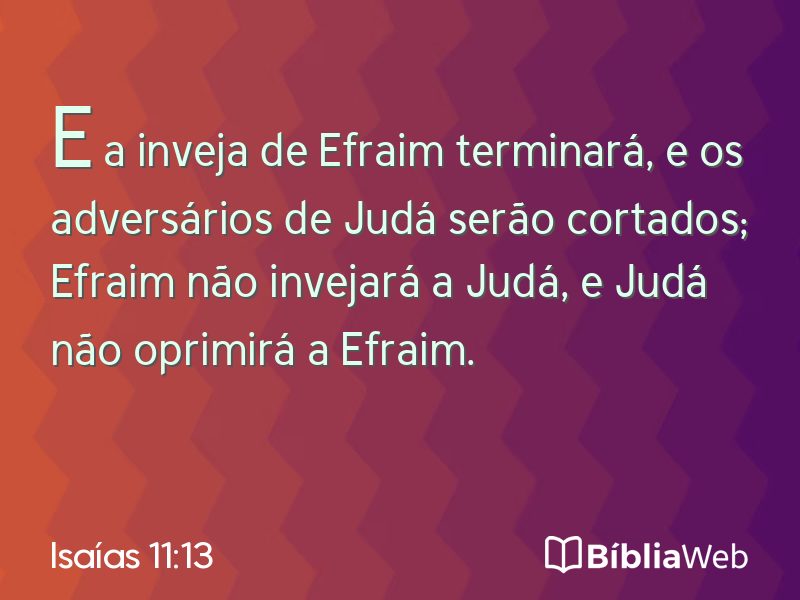 Isaías 11:13 em imagem para compartilhar