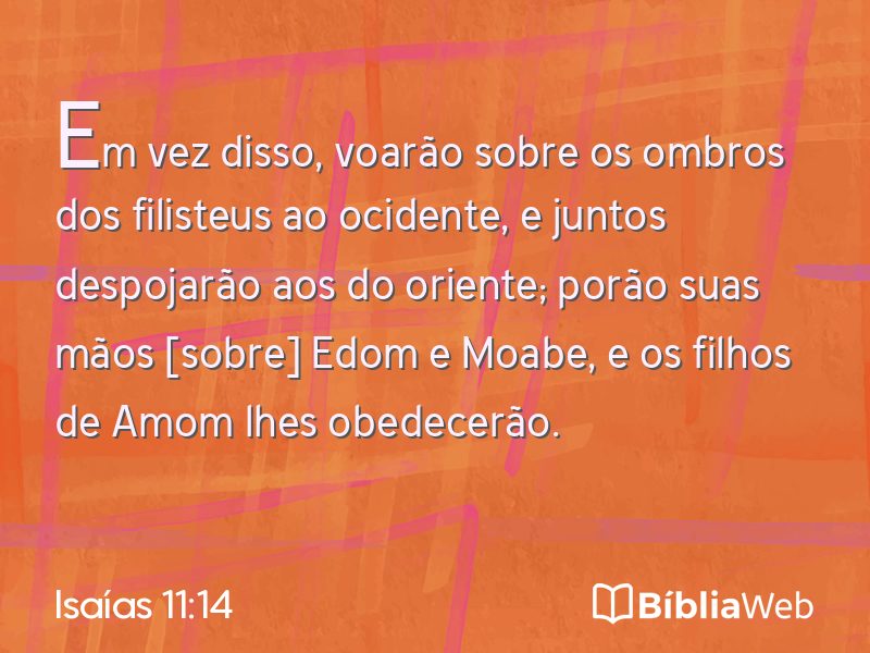 Isaías 11:14 em imagem para compartilhar