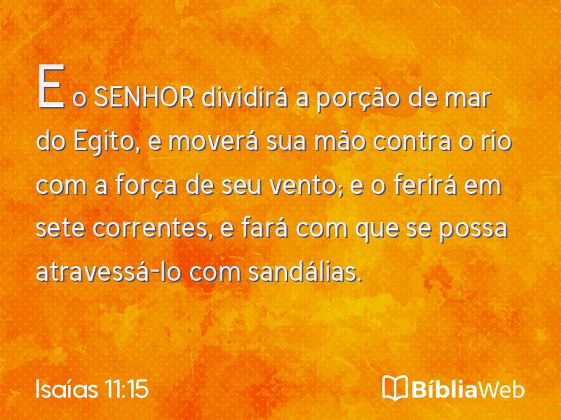 Isaías 11:15 em imagem para compartilhar