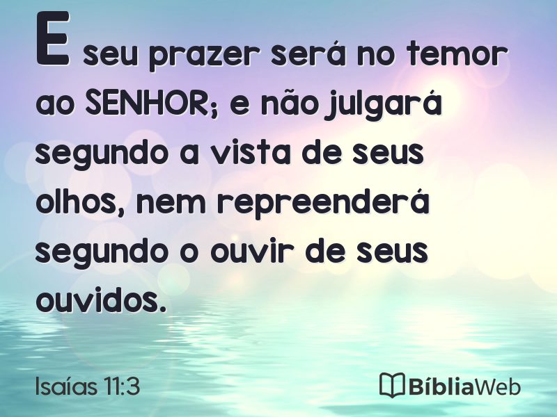Isaías 11:3 em imagem para compartilhar