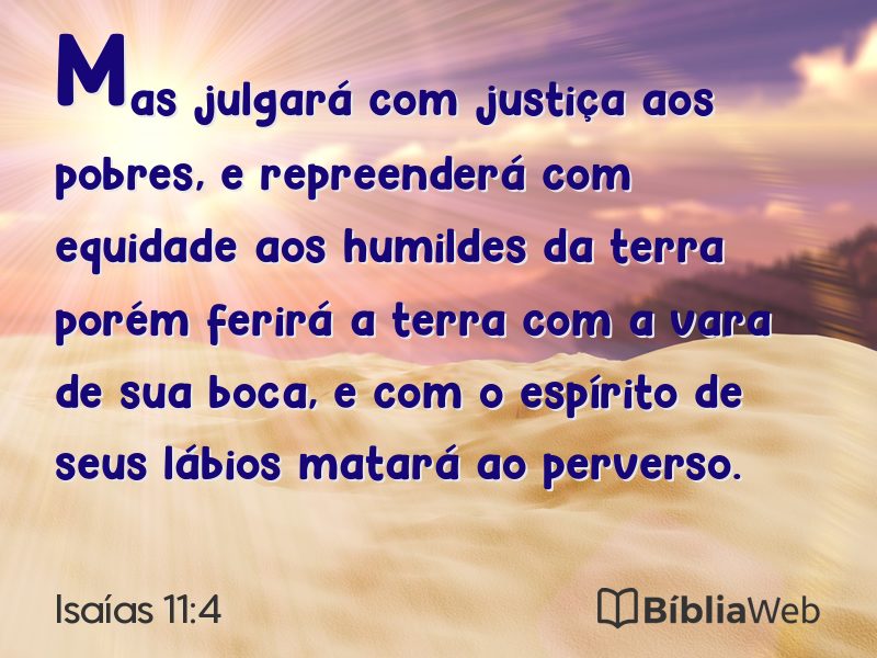 Isaías 11:4 em imagem para compartilhar