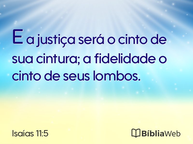 Isaías 11:5 em imagem para compartilhar
