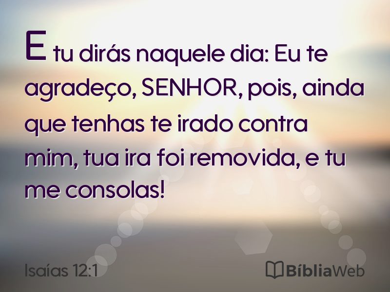 Isaías 12:1 em imagem para compartilhar