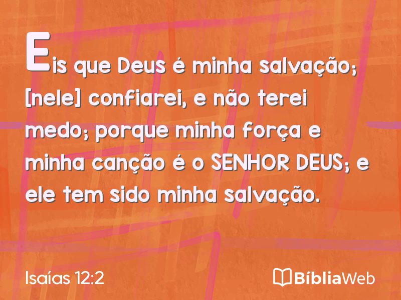 Isaías 12:2 em imagem para compartilhar