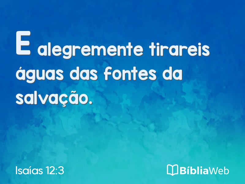 Isaías 12:3 em imagem para compartilhar