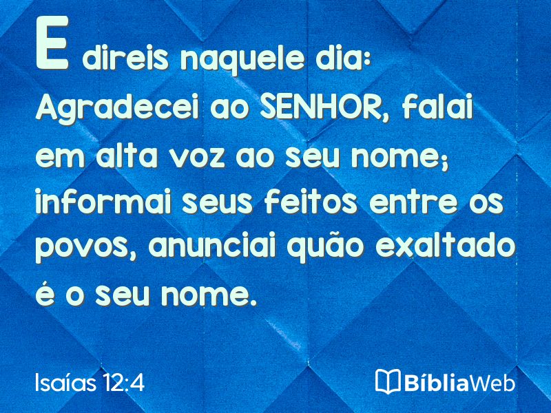 Isaías 12:4 em imagem para compartilhar