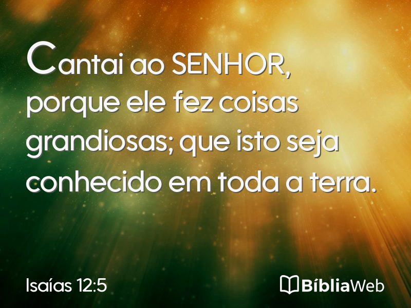 Isaías 12:5 em imagem para compartilhar