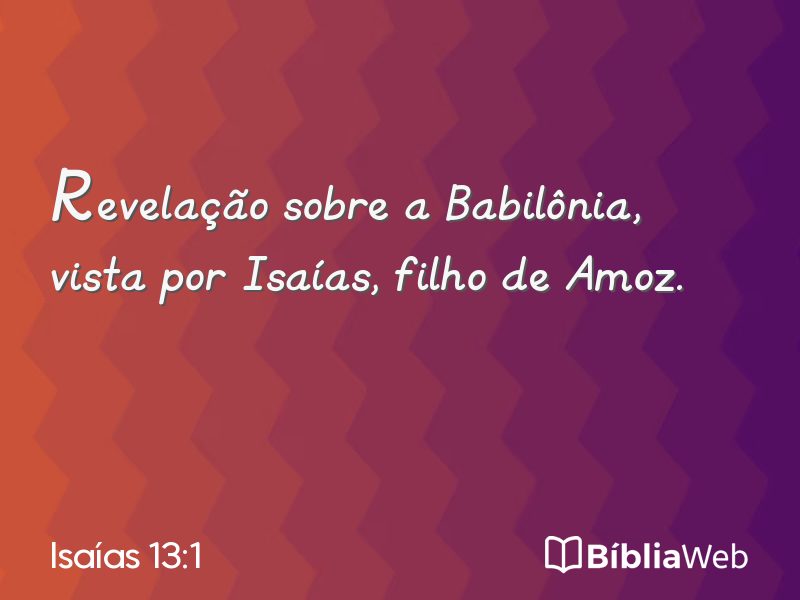 Isaías 13:1 em imagem para compartilhar