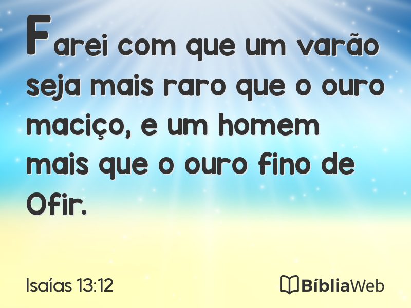 Isaías 13:12 em imagem para compartilhar