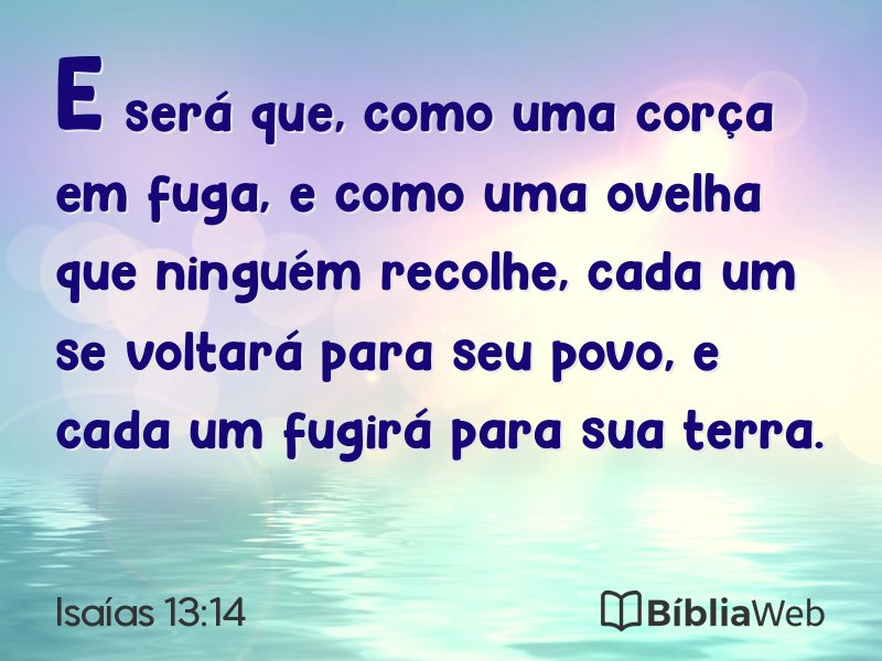 Isaías 13:14 em imagem para compartilhar