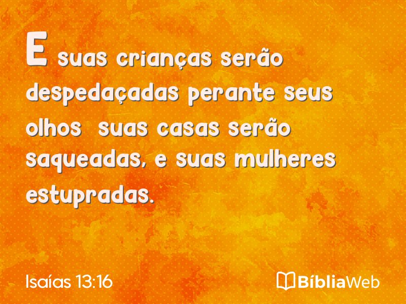 Isaías 13:16 em imagem para compartilhar