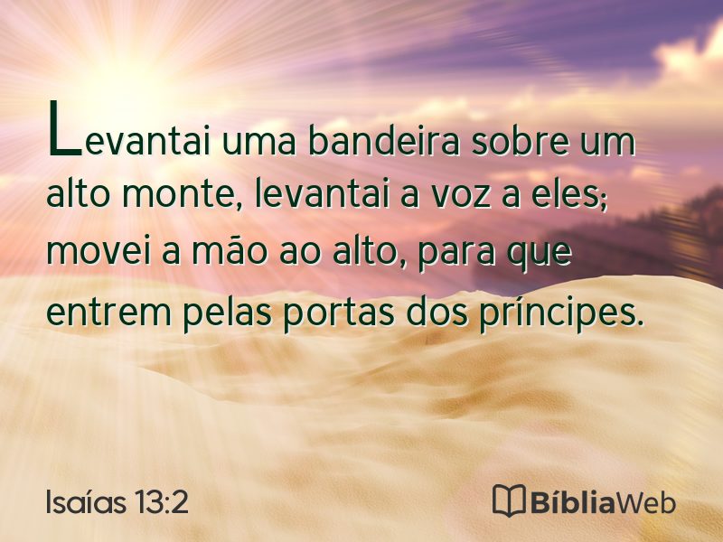 Isaías 13:2 em imagem para compartilhar