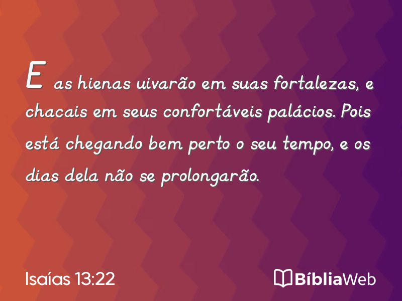 Isaías 13:22 em imagem para compartilhar