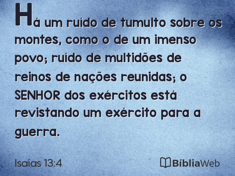 Isaías 13:4 em imagem para compartilhar