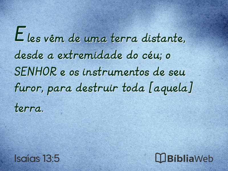 Isaías 13:5 em imagem para compartilhar