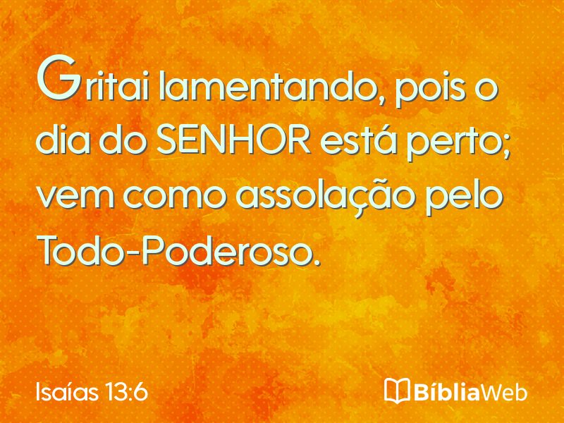 Isaías 13:6 em imagem para compartilhar