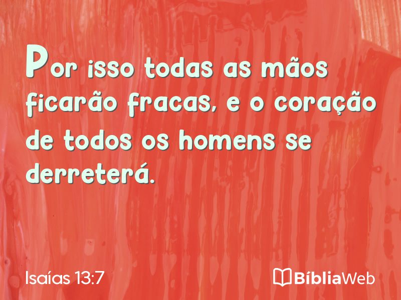 Isaías 13:7 em imagem para compartilhar