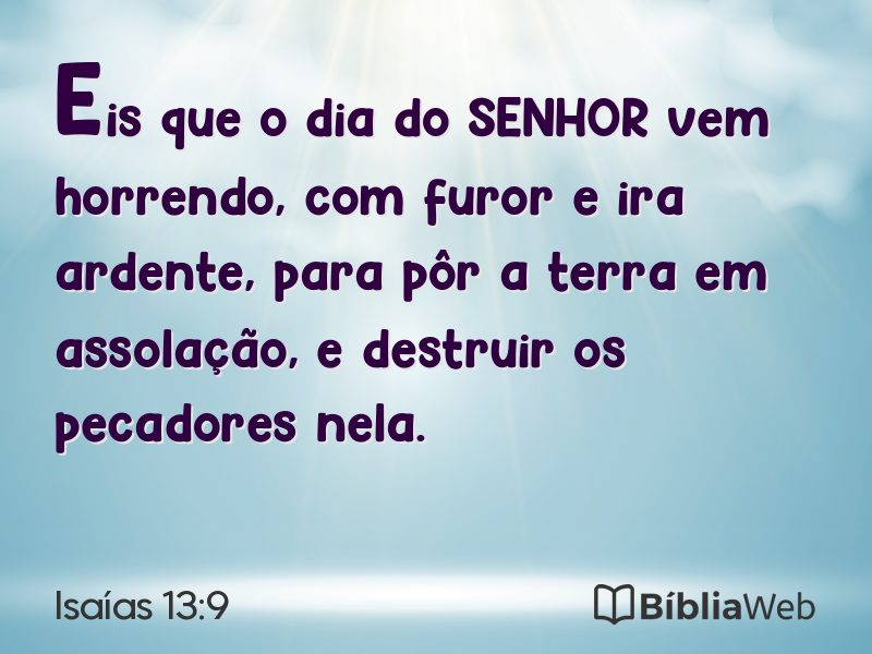 Isaías 13:9 em imagem para compartilhar