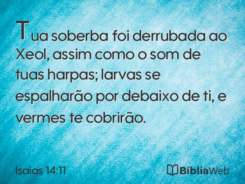 Isaías 14:11 em imagem para compartilhar