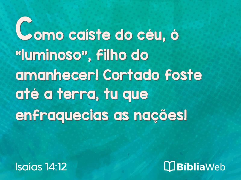 Isaías 14:12 em imagem para compartilhar