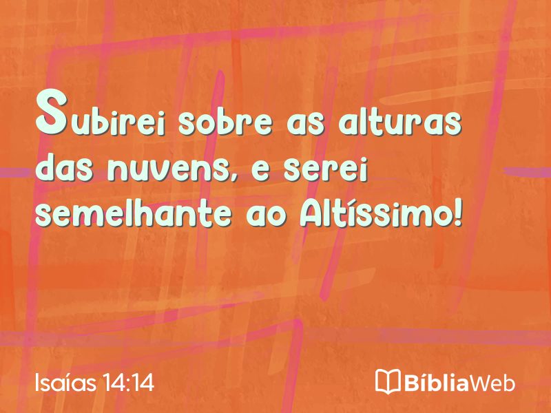Isaías 14:14 em imagem para compartilhar