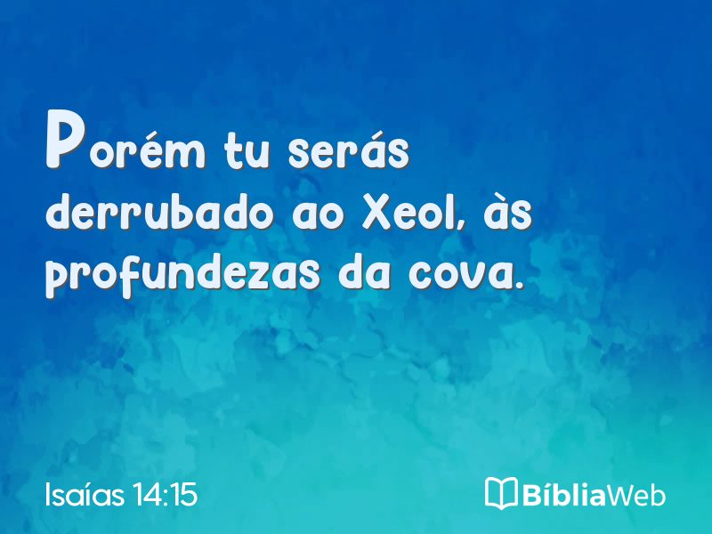 Isaías 14:15 em imagem para compartilhar