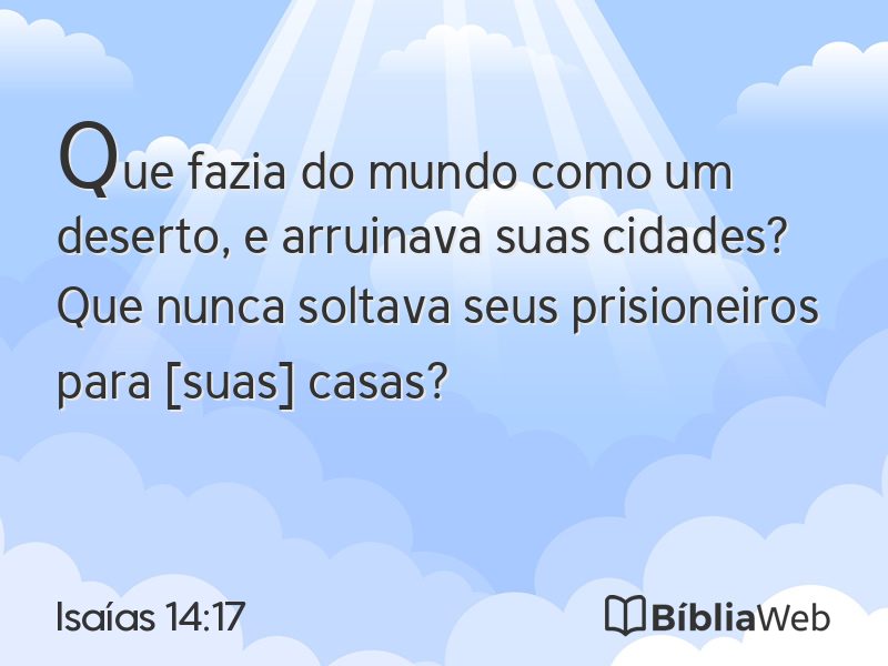 Isaías 14:17 em imagem para compartilhar