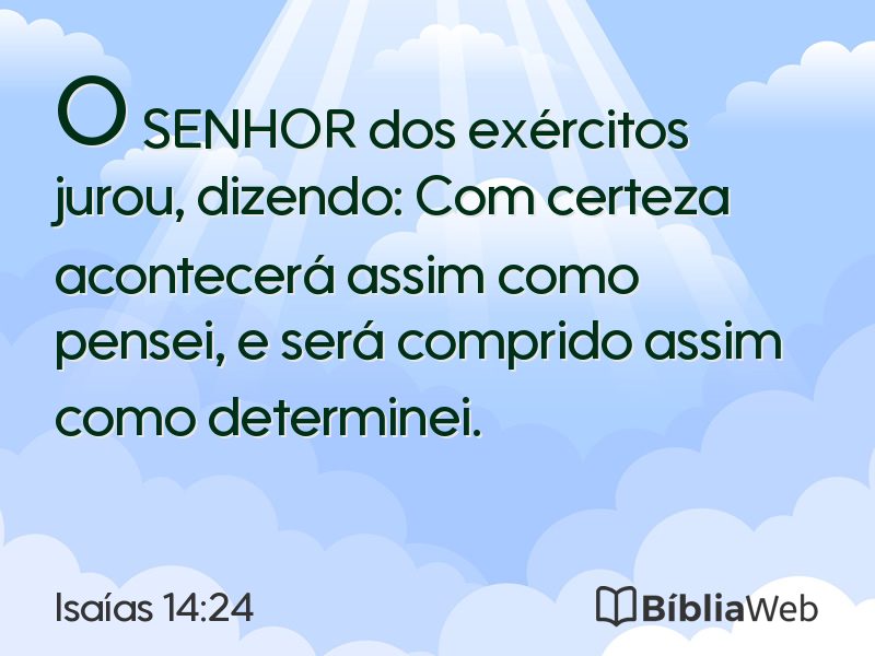 Isaías 14:24 em imagem para compartilhar
