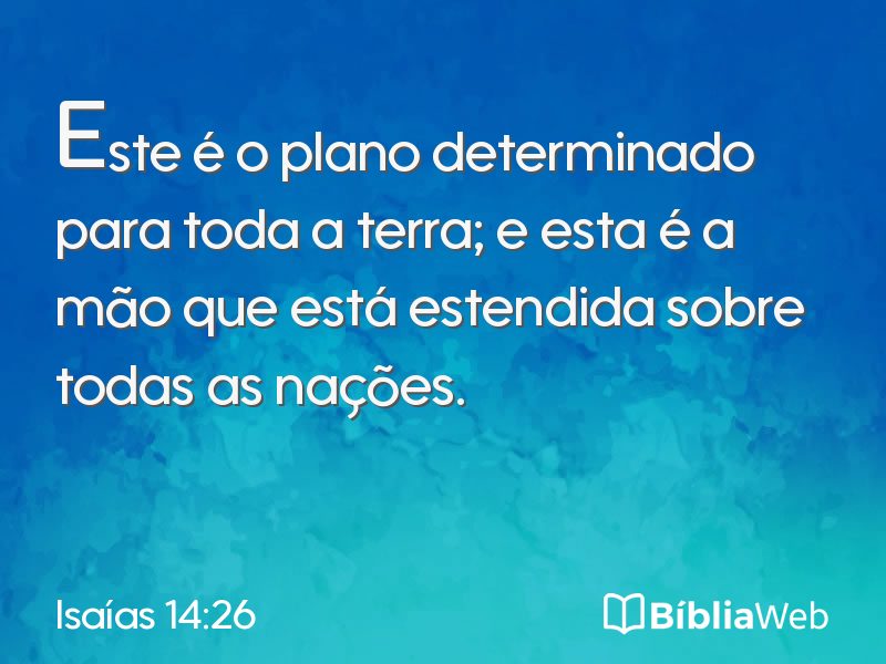 Isaías 14:26 em imagem para compartilhar