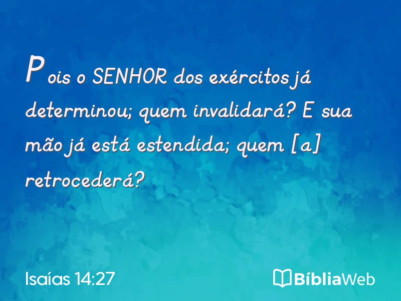 Isaías 14:27 em imagem para compartilhar