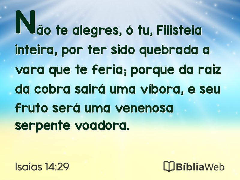 Isaías 14:29 em imagem para compartilhar