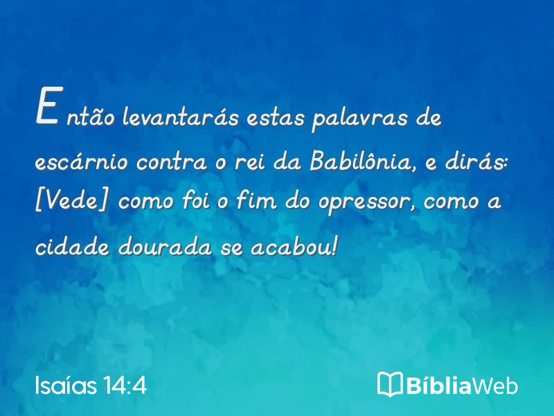 Isaías 14:4 em imagem para compartilhar