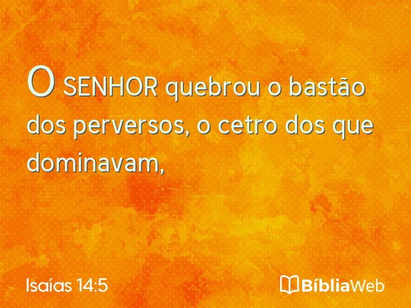 Isaías 14:5 em imagem para compartilhar