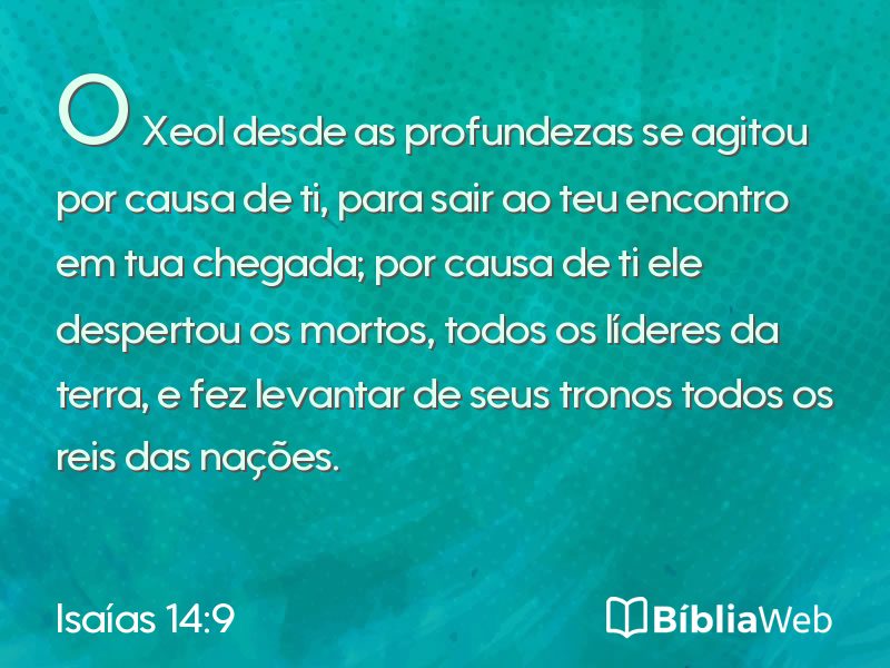 Isaías 14:9 em imagem para compartilhar