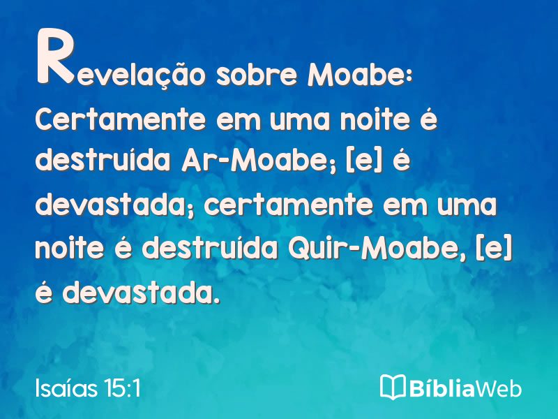Isaías 15:1 em imagem para compartilhar