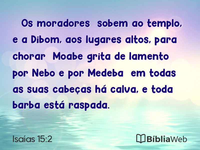 Isaías 15:2 em imagem para compartilhar
