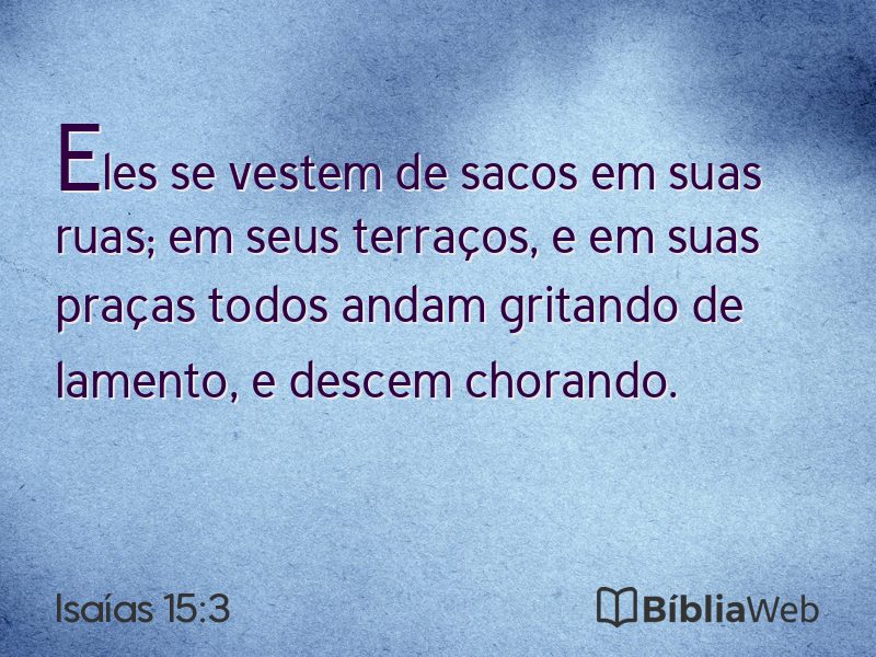 Isaías 15:3 em imagem para compartilhar