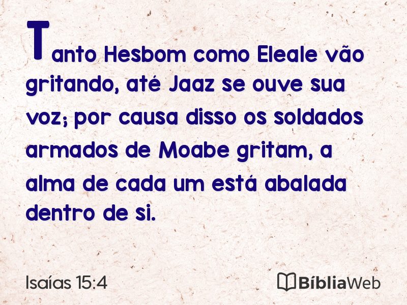 Isaías 15:4 em imagem para compartilhar