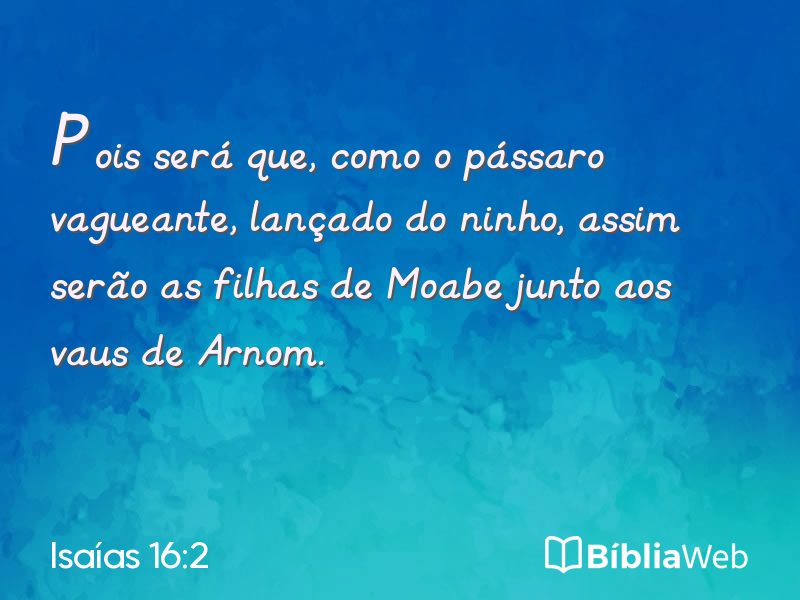 Isaías 16:2 em imagem para compartilhar