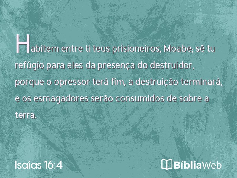 Isaías 16:4 em imagem para compartilhar