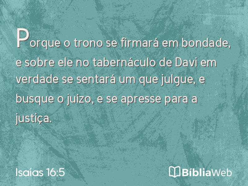 Isaías 16:5 em imagem para compartilhar