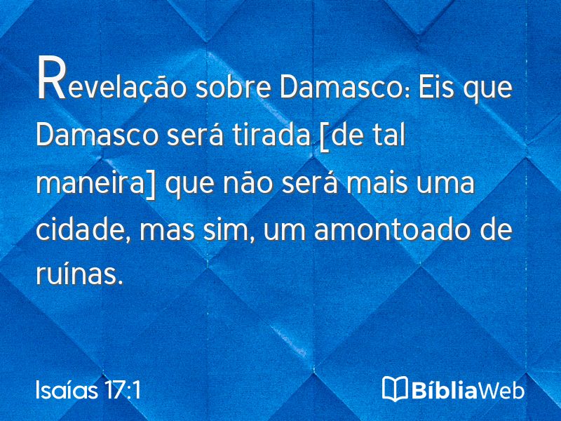 Isaías 17:1 em imagem para compartilhar
