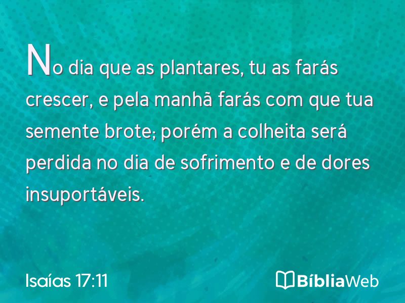 Isaías 17:11 em imagem para compartilhar