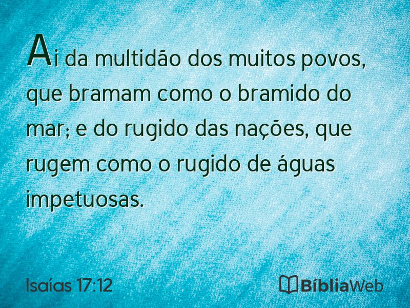Isaías 17:12 em imagem para compartilhar
